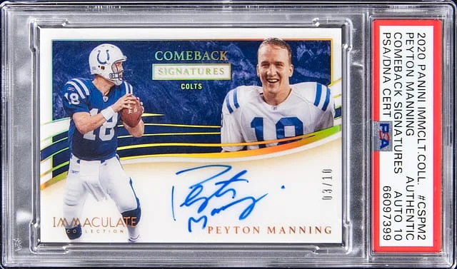 2020 Panini Immaculate Collection Peyton Manning Comeback Signatures #CS-PM2 card image