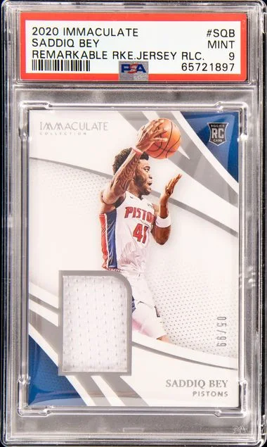 2020 Panini Immaculate Collection Remarkable Jersey Relics Sqb Saddiq Bey #no-number card image
