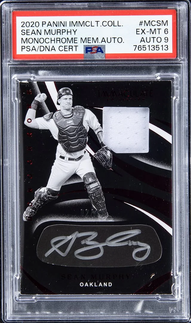 2020 Panini Immaculate Collection Sean Murphy Monochrome Memorabilia Autograph #MC-SM card image