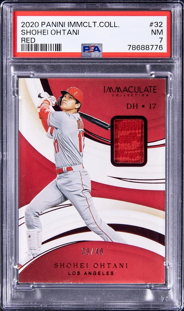 2020 Panini Immaculate Collection Shohei Ohtani Red #32 card image