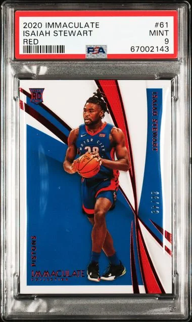 2020 Panini Immaculate Isaiah Stewart Red #61 card image