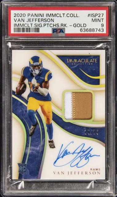 2020 Panini Immaculate Van Jefferson Immaculate Signature Patches Gold #ISP27 card image