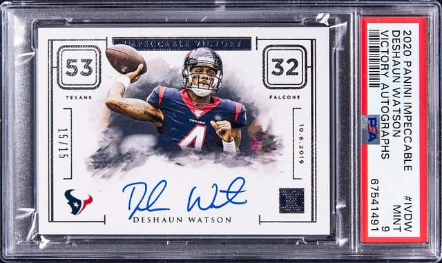 2020 Panini Impeccable Deshaun Watson Victory Autographs #IVDW card image