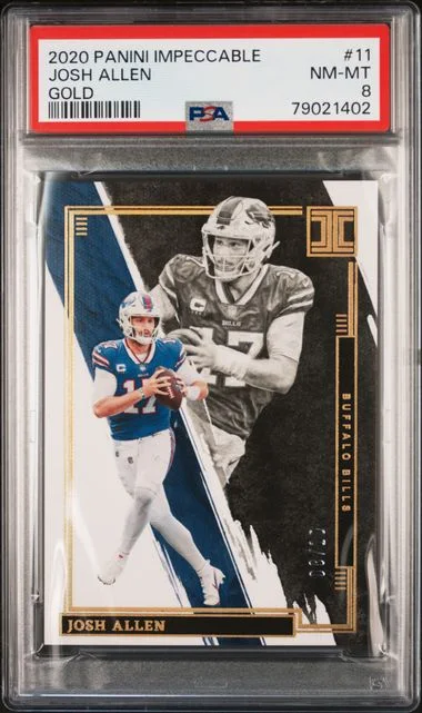 2020 Panini Impeccable Josh Allen #11 card image