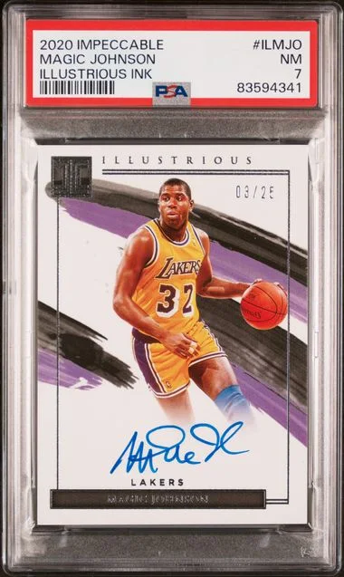 2020 Panini Impeccable Magic Johnson Illustrious Ink #IL-MJO card image