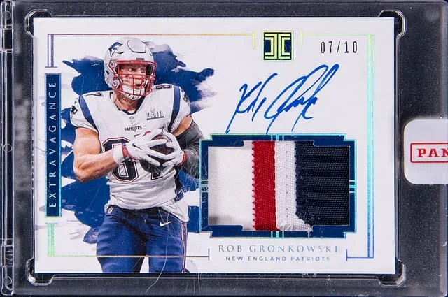 2020 Panini Impeccable Rob Gronkowski Extravagance #EPA-RG card image