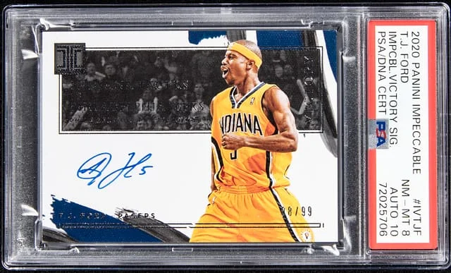2020 Panini Impeccable T.J Ford Impeccable Victory Signatures #IVTJF card image