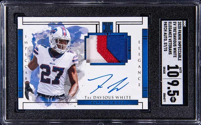 2020 Panini Impeccable Tre'Davious Elegance Veterans Patch Autographs #EV-TW card image
