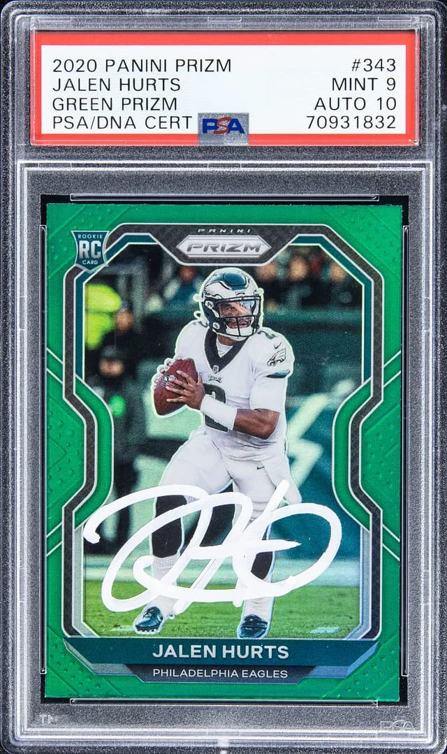 2020 Panini Jalen Hurts Green Prizm #343 card image