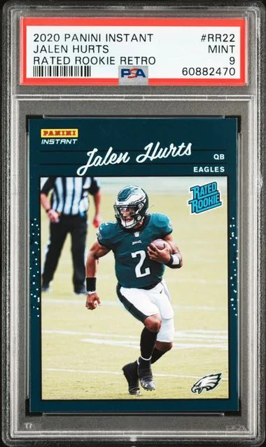 2020 Panini Jalen Hurts Instant Rated Retro #RR22 card image