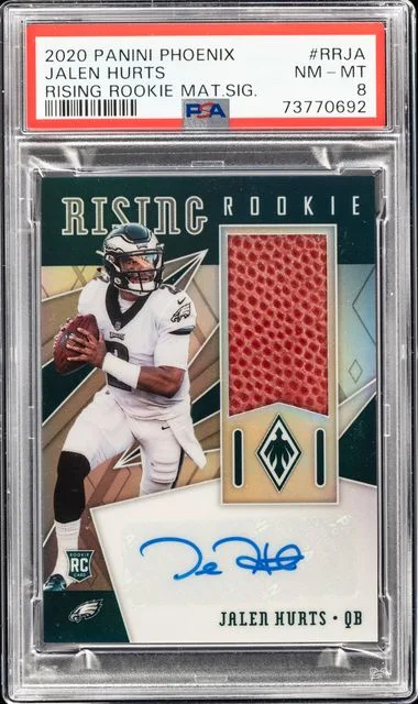2020 Panini Jalen Hurts Phoenix Rising Material Signatures #RRJA card image