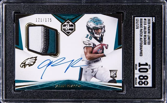 2020 Panini Jalen Reagor Limited Patch Autographed #115 card image