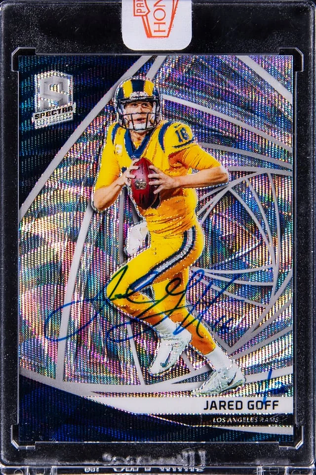 2020 Panini Jared Goff Honors '19 Spectra Recollection Autographs #61 card image