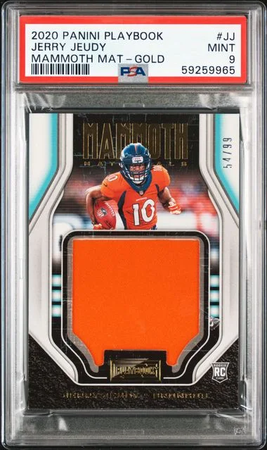 2020 Panini Jerry Jeudy Playbook Mammoth Materials #JJ card image