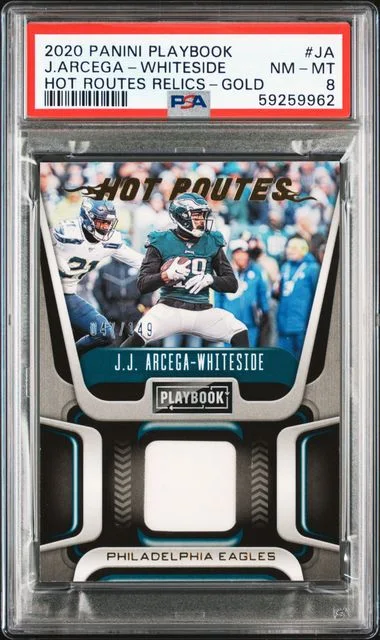 2020 Panini J.J. Arcega-Whiteside Playbook Hot Routes Relics #JA card image