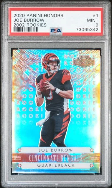 2020 Panini Joe Burrow Honors 2002 Rookies #1 card image
