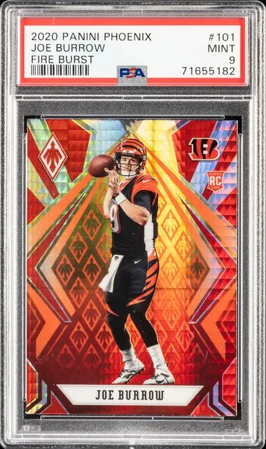 2020 Panini Joe Burrow Limited Patch Autograph (RPA) Gold Spotlight #101 card image