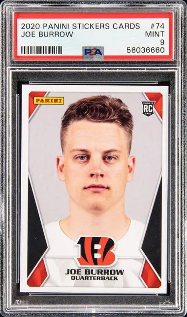 2020 Panini Joe Burrow Stickers Cards #74 card image