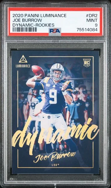 2020 Panini Joe Burrow Luminance Dynamic Rookies #Dr2 card image