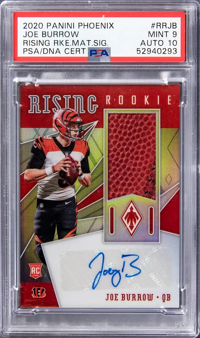 2020 Panini Joe Burrow Phoenix Rising Materials Signature #RR-JB card image