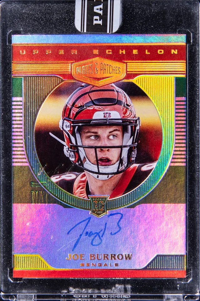2020 Panini Joe Burrow Plates & Patches Football 2023 Panini Black Box #UE-JB card image