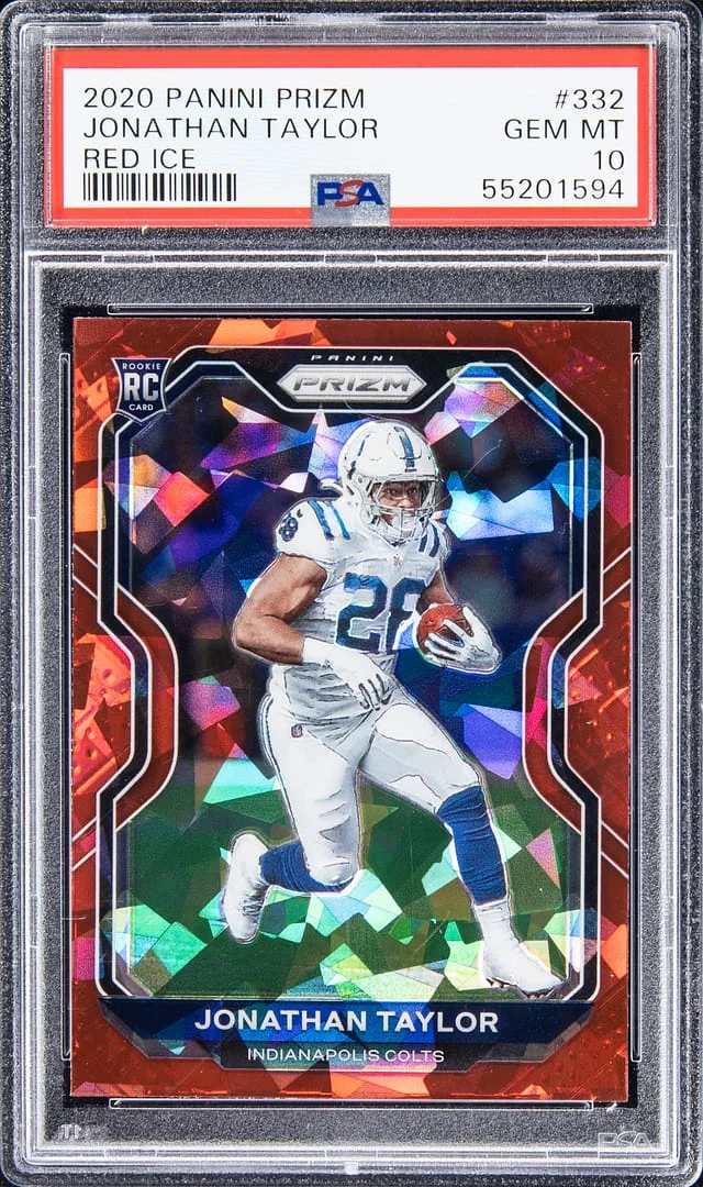 2020 Panini Jonathan Taylor Red Ice Prizm #332 card image