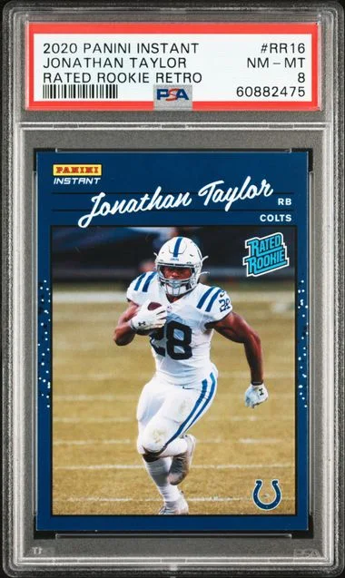 2020 Panini Jonathan Taylor Instant Rated Retro #RR16 card image