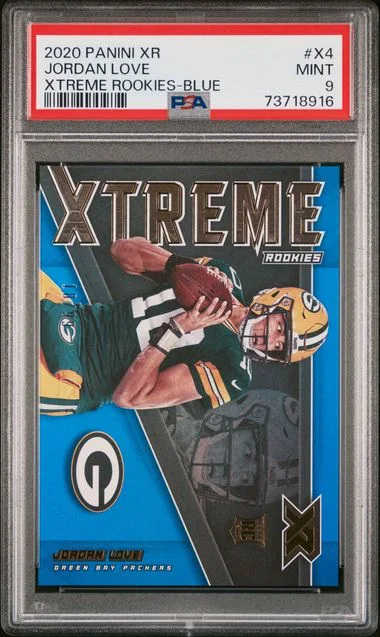 2020 Panini Jordan Love XR Xtreme Rookies Blue #X4 card image