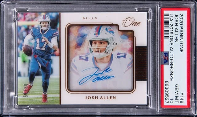 2020 Panini Josh Allen One Update Autographs 2019 Bronze #149 card image
