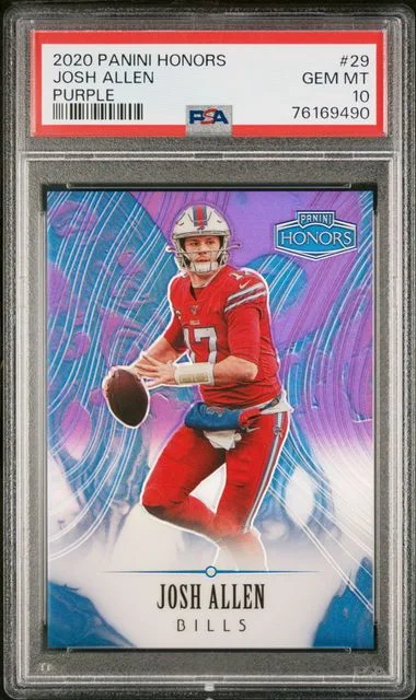2020 Panini Josh Allen Honors Purple #29 card image
