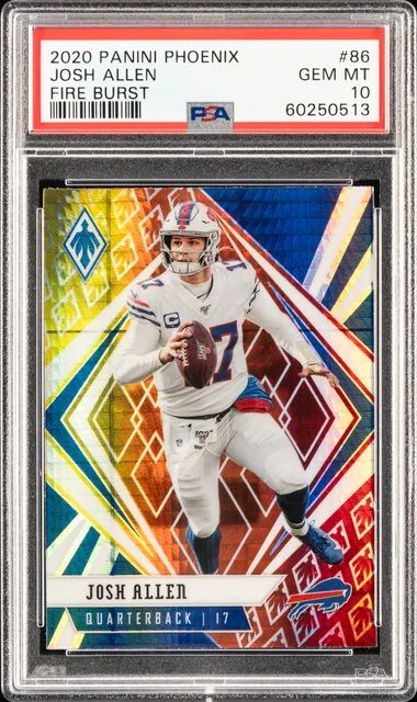 2020 Panini Josh Allen Phoenix Fire Burst #86 card image
