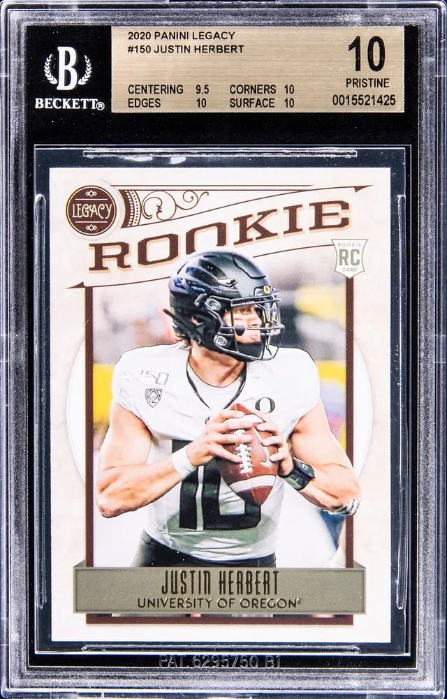 2020 Panini Justin Herbert Legacy Green #150 card image