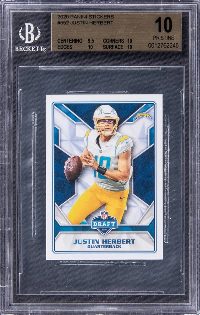 2020 Panini Justin Herbert Stickers #552 card image
