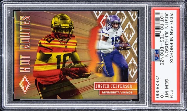 2020 Panini Justin Jefferson Phoenix Hot Routes Bronze #19 card image
