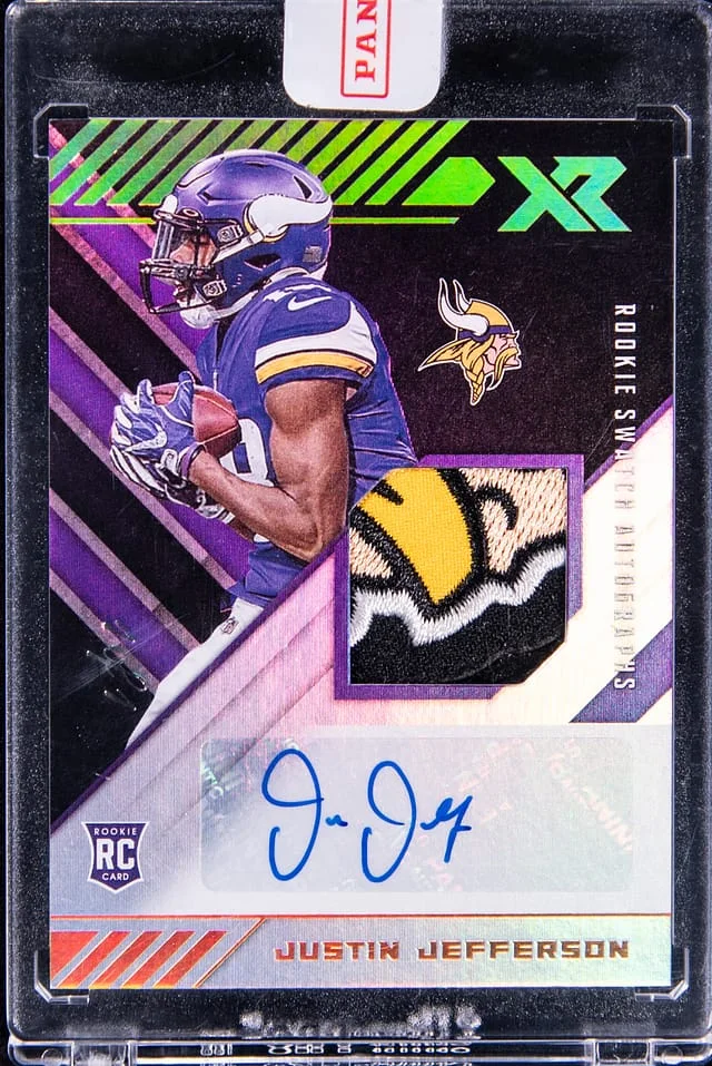 2020 Panini Justin Jefferson XR Swatch Autographs Black #RSA-JE card image