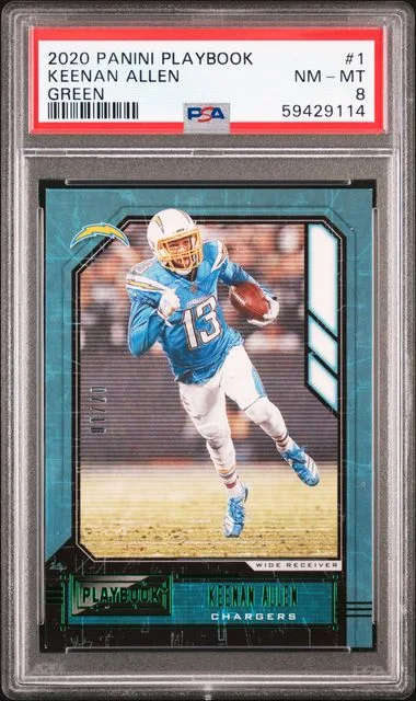 2020 Panini Keenan Allen Playbook Green #1 card image