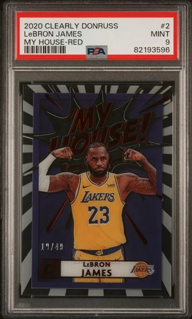 2020 Panini LeBron James Clearly Donruss My House Red #2 card image