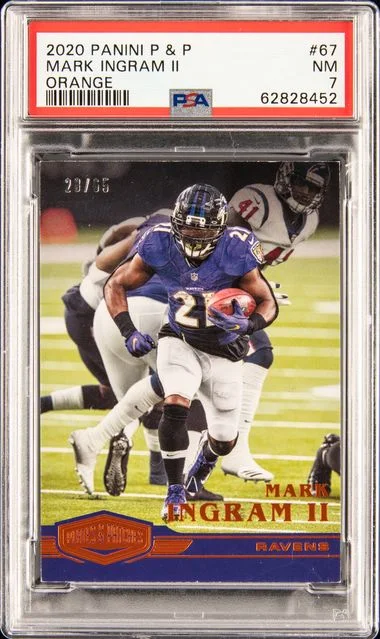 2020 Panini Mark Ingram II Plates & Patches Orange #67 card image