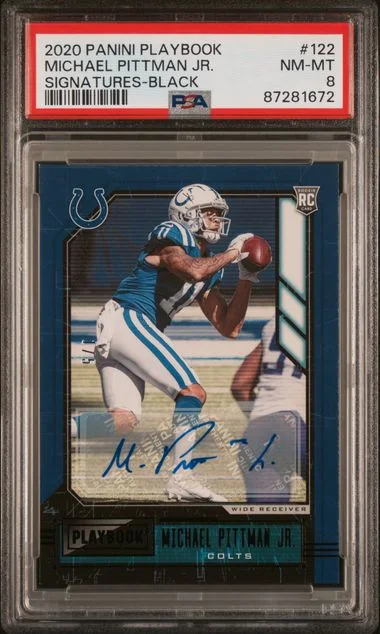 2020 Panini Michael Pittman Jr. Playbook Signatures-Black #122 card image