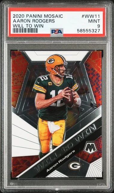 2020 Panini Mosaic Aaron Rodgers Will To Win #WW11 card image