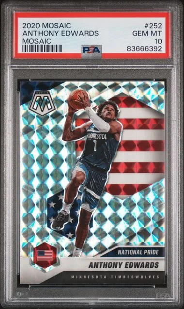 2020 Panini Mosaic Anthony Edwards Mosaic #252 card image