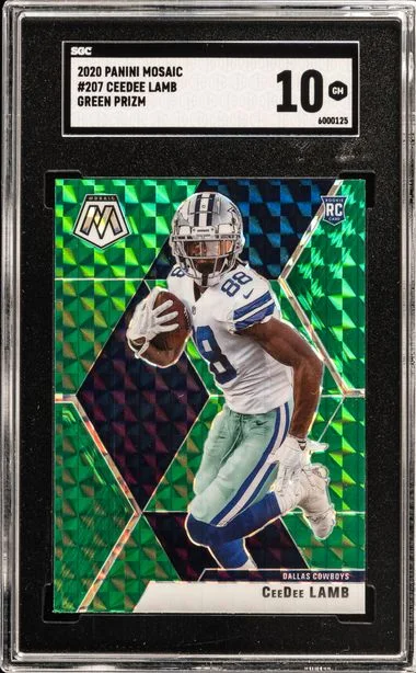 2020 Panini Mosaic Ceedee Lamb Reactive Gold #207 card image