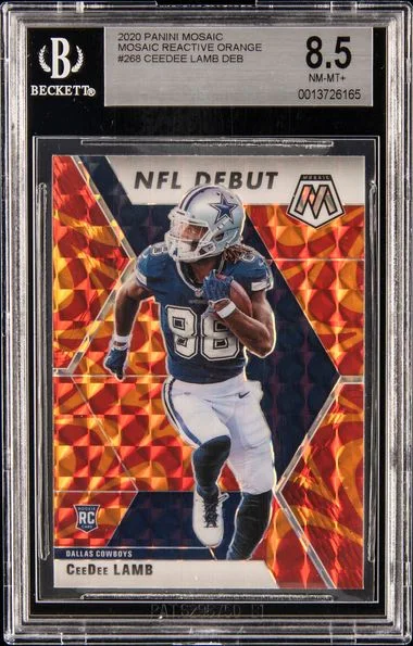2020 Panini Mosaic Ceedee Lamb Reactive Orange #268 card image