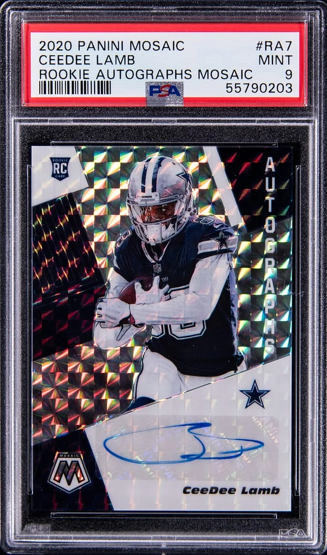 2020 Panini Mosaic Ceedee Lamb Autographs Mosaic #RA7 card image