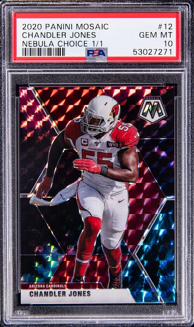 2020 Panini Mosaic Chandler Jones Nebula Choice 1/1 #12 card image
