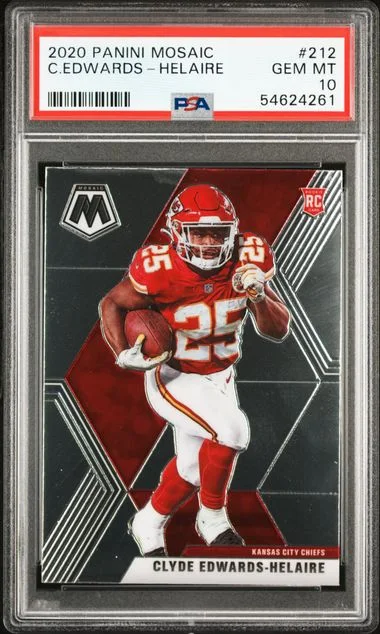 2020 Panini Mosaic Clyde Edwards-Helaire #212 card image