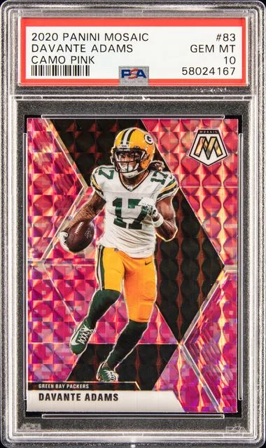 2020 Panini Mosaic Davante Adams Camo Pink #83 card image