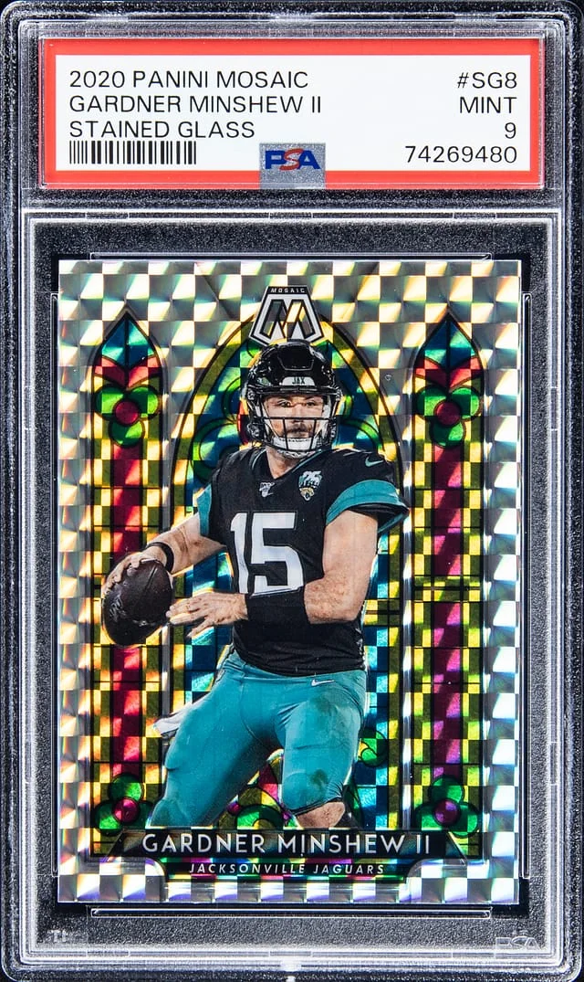 2020 Panini Mosaic Gardner Minshew II Stained Glass #SG8 card image