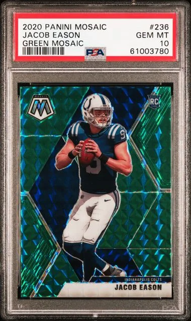 2020 Panini Mosaic Jacob Eason Green Mosaic #236 card image