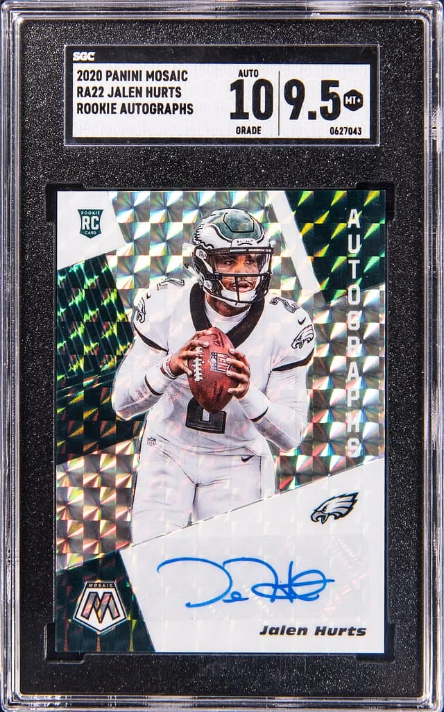 2020 Panini Mosaic Jalen Hurts Autograph #RA-22 card image